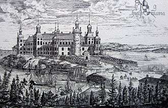 Läckö Castle in the late 1600s