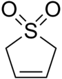 Skeletal formula of sulfolene