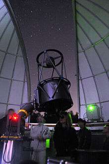 The James Wylie Shepherd Observatory at night