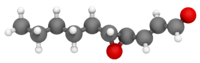 3D model of the trans-4,5-Epoxy-(E)-2-decenal molecule.