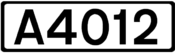 A4012 road shield