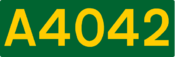 A4042 road shield