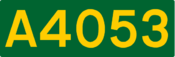 A4053 road shield