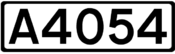 A4054 road shield