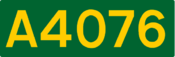 A4076 road shield