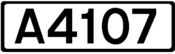 A4107 road shield