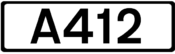 A412 road shield