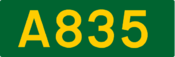 A835 road shield