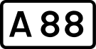 A88 road shield