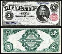 $5 Silver Certificate, Series 1891, Fr.267, depicting Ulysses Grant