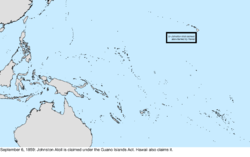 Map of the change to the United States in the Pacific Ocean on September 6, 1859