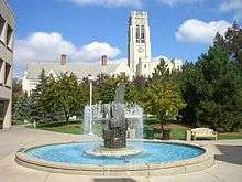 Fountain and University Hall