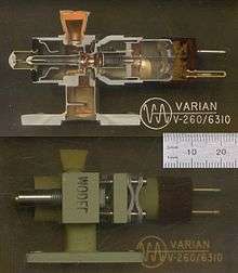 cutaway of a reflex klystron