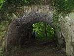 Vaulted entrance to Yester Castle