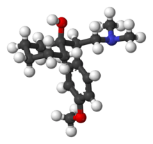 chemical structure of the SNRI drug venlafaxine