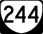 State Route 244 marker