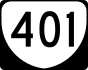 State Route 401 marker