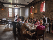 The restaurant's dining room