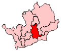 A medium sized constituency at the centre of the county. It is entirely bounded by other constituencies in the county.