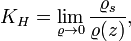 K_H = \lim_{\varrho\rightarrow 0} \frac{\varrho_s}{\varrho(z)}, 