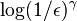 \log(1/\epsilon)^\gamma