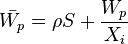 \bar{W_{p}}=\rho S+\frac{W_{p}}{X_{i}}