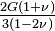 \tfrac{2G(1+\nu)}{3(1-2\nu)}