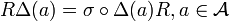  R \Delta(a) = \sigma \circ \Delta(a) R, a \in \mathcal{A}