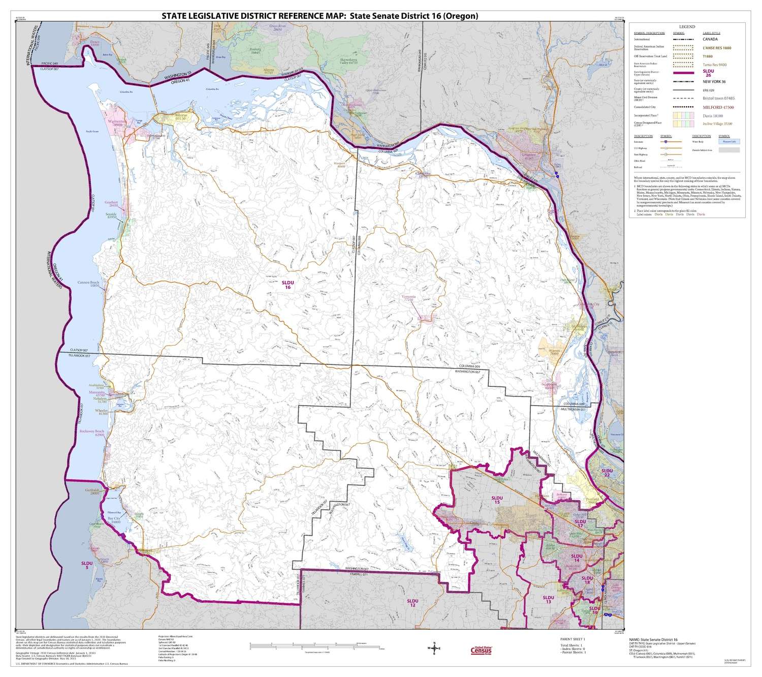 Clatsop Plains Map